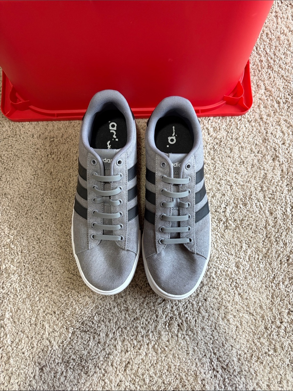 adidas Gray and Black Low-Top Sneakers